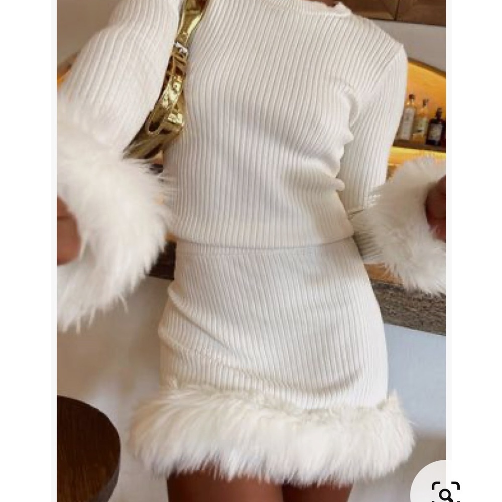 SHOW ME YOUR MUMU- Fran Mini Skirt & Fran Top Set (white knit)